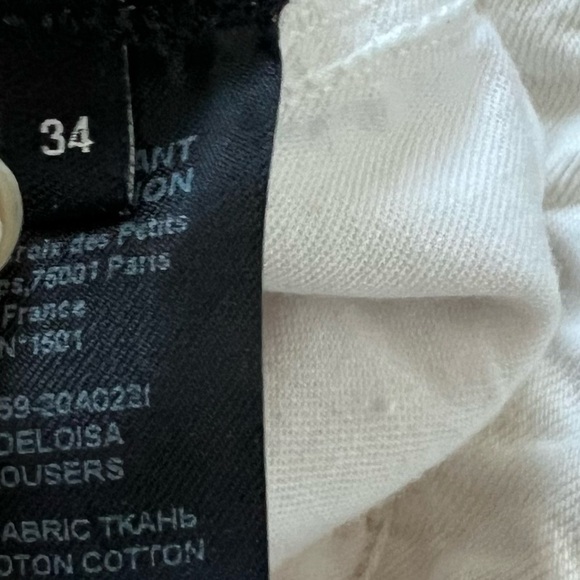 Isabel Marant Nadeloisa Tapered Leg Cotton High Rise Slim Jeans White Trousers 2 - Picture 12 of 13